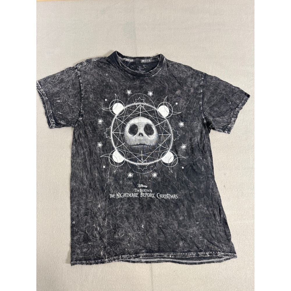 Disney Nightmare Before Christmas Jack Skellington Acid Wash‎ Graphic Tee Small